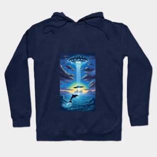 Dolphin and UFO Hoodie